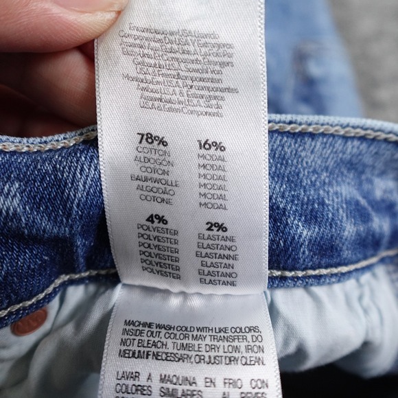 Mother Jeans‎ Womens 26 The Tomcat Ankle Fray Mid Rise Denim Raw Hem On The Road - Picture 9 of 16